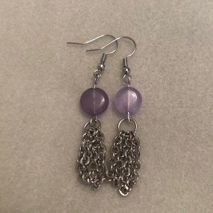 Cute hypoallergic amethyst earrings